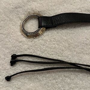 Chicos brown leather and silver belt